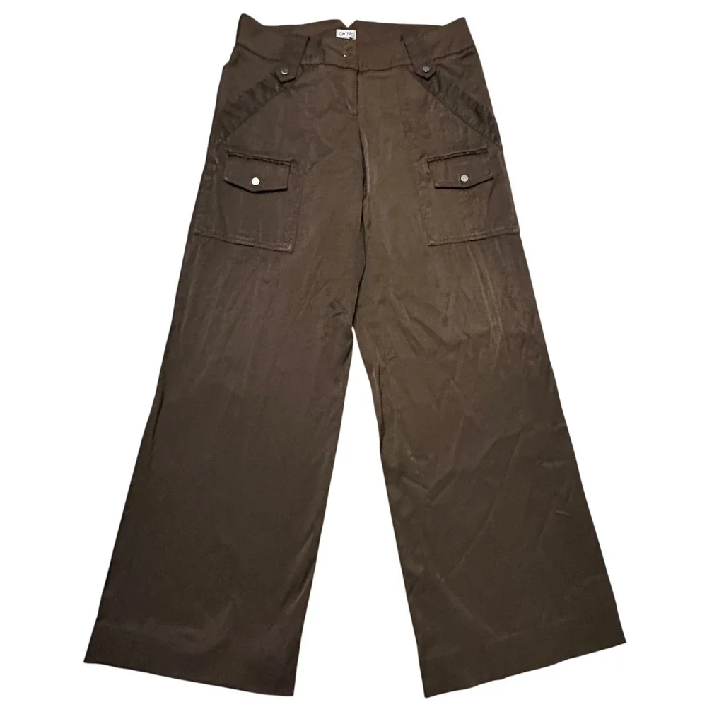 Cache VTG Y2K Cargo Pants Brown Wide Leg Utility Gorpcore Grunge Cyber Size‎ 6